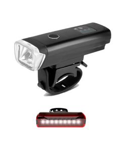 3 couleurs 350 lumens vélo lumière avec corne USB rechargeable Smart LED vélo avant ensemble de feux arrière