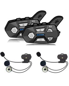 2 pièces casque casque WAYXIN R9 talkie-walkie Bluetooth et talkie-walkie Bluetooth FM 4 rider 1500M