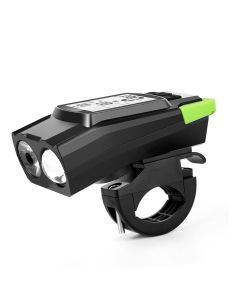 4 modes USB vélo lumière klaxon lampe de poche compteur de vitesse LED vélo avant