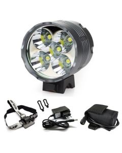 6000lm 5 * XM-L T6 LED vélo lumière 3 modes lampe de poche rechargeable