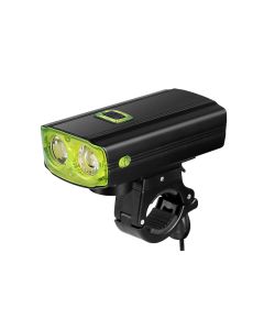 2 * T6 LED vélo lumière peut être chargé avec 5 modes vélo avant lumière 120DB corne vélo avant lumière