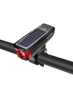 Phares de vélo étanches ROCKBROS IPX4 2000 mAh USB charge solaire vélo léger cloche de vélo 120 dB