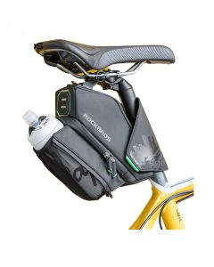 ROCKBROS sac de selle de vélo réfléchissant étanche avec sac de bouteille d'eau sac de queue de tige de selle portable accessoires de vélo
