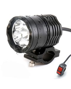 Phares de moto à LED Perles de coquille entièrement en aluminium Moto LED Feux de brouillard clignotants haute puissance