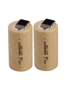 2 pcs Tournevis Perceuse Électrique SC Batteries 1.2 V 2200 mah Sous C Ni-Cd Batterie Rechargeable