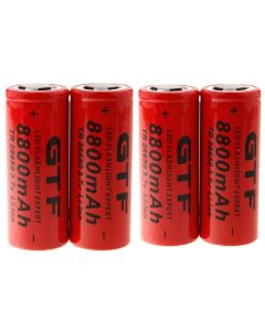 4 pièces GTF 26650 batterie 3.7V 8800mAh batterie Li-ion Rechargeable utilisation pour piles rechargeables de lampe de poche