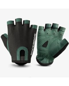 ROCKBROS gants de cyclisme respirant filet anti-transpiration vélo demi-gants tissu hautement extensible gants de vélo de sport