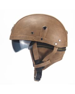Retro personalized Harley half helmet scooter motorcycle cruising leather helmet