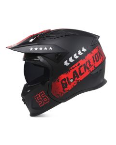 Casque de moto adulte casque combiné détachable casque intégral d'équitation toutes saisons