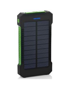 Banque d'énergie solaire 10000mAh Chargeur solaire Ports USB Chargeur externe Powerbank avec lumière LED